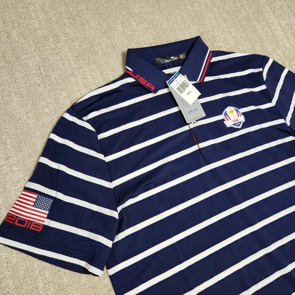 Ralph Lauren RLX Polo Shirt Men Small Ryder Cup Team Issued Player 2018 Tour NEW